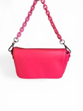Vibrant Pink Mini Chain-Handle Shoulder Bag
